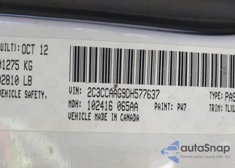 2013 Chrysler 300 Motown from USA, damaged, VIN 2C3CCAAG9DH577637